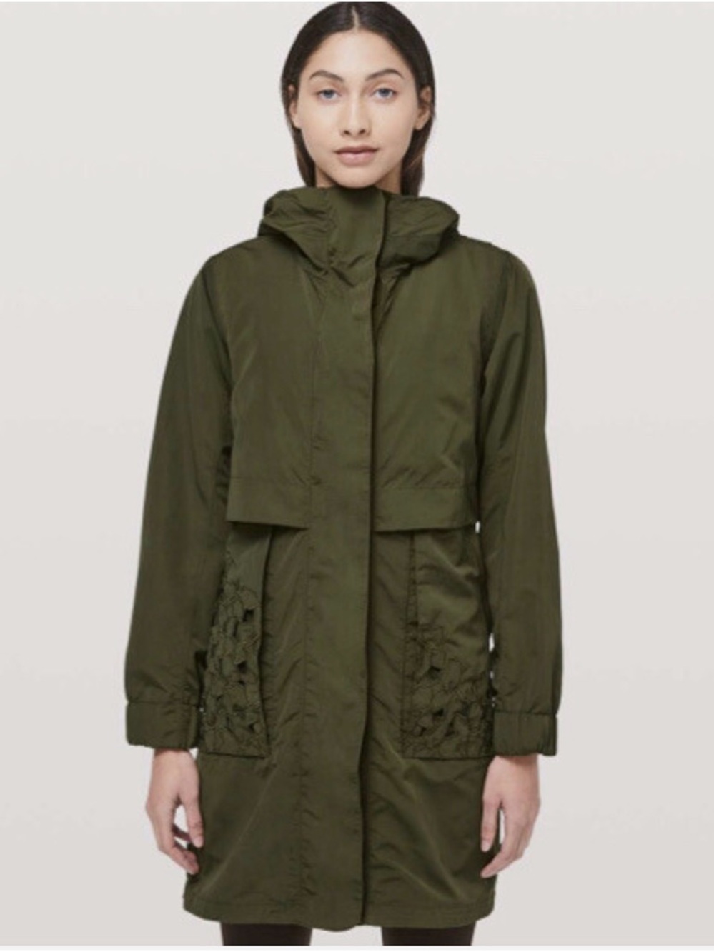 lululemon Lace with Grace Jacket / Raincoat - Olive Green
